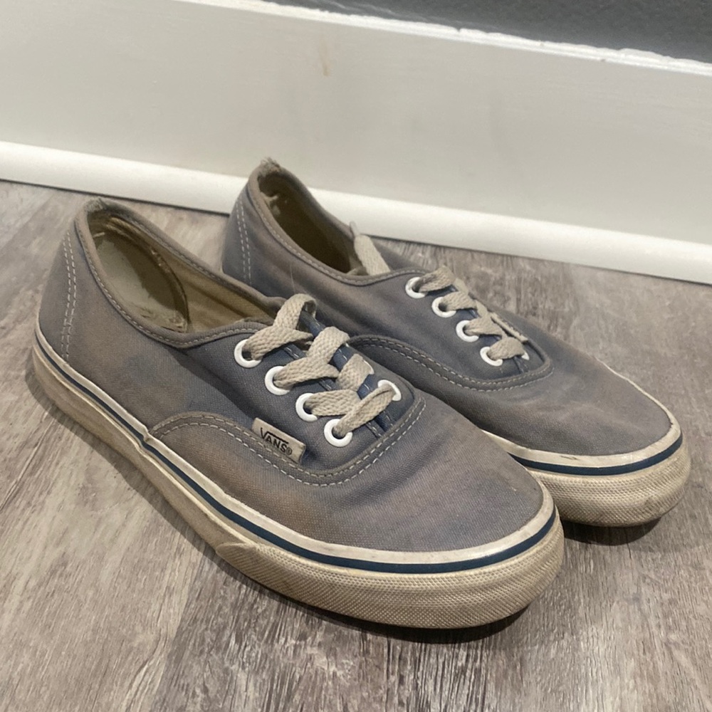 Blue classic canvas vans size 5.5